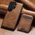 Samsung Galaxy S26 Ultra 5G Suteni H15 Oil Eax Leather Detachable Wallet Back Phone Case - Brown