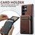 Samsung Galaxy S26 Ultra 5G Suteni H19 Litchi Texture 2-in-1 MagSafe Removable Card Case Back Phone Case - Brown