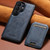 Samsung Galaxy S26 Ultra 5G Suteni M5 Magnetic Card Bag MagSafe Cowhide Texture Leather Phone Case - Blue