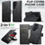 Samsung Galaxy S26 Ultra 5G Suteni Q05 2-in-1 Multi-function Detachable Wallet MagSafe Phone Case - Black