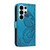 Samsung Galaxy S26 Ultra 5G Swallowtail Butterfly Embossed Leather Phone Case - Blue