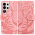Samsung Galaxy S26 Ultra 5G Tiger Embossing Pattern Flip Leather Phone Case - Pink