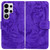 Samsung Galaxy S26 Ultra 5G Tiger Embossing Pattern Flip Leather Phone Case - Purple