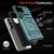 Samsung Galaxy S26 Ultra 5G TPU Hybrid PC Shockproof Card Phone Case with Metal Ring Holder - Green