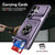 Samsung Galaxy S26 Ultra 5G TPU Hybrid PC Shockproof Card Phone Case with Metal Ring Holder - Purple
