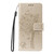 Samsung Galaxy S26 Ultra 5G Tree & Cat Embossed Pattern Flip Leather Phone Case - Gold