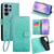 Samsung Galaxy S26 Ultra 5G Tree & Deer Embossed Leather Phone Case - Green