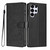 Samsung Galaxy S26 Ultra 5G Tree Cat Embossed Flip Vegan Leather Phone Case - Black