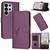 Samsung Galaxy S26 Ultra 5G Triangle Pattern Buckle Clasp Leather Phone Case - Dark Purple