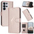 Samsung Galaxy S26 Ultra 5G Triangle Pattern Buckle Clasp Leather Phone Case - Rose Gold