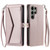 Samsung Galaxy S26 Ultra 5G Wallet Multi-card Slot Leather Phone Case with Lanyard - Rose Gold
