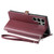 Samsung Galaxy S26 Ultra 5G Wallet Multi-card Slot Leather Phone Case with Lanyard - Wine Red