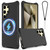 Samsung Galaxy S26 Ultra 5G Wave Texture MagSafe Magnetic Liquid Silicone Phone Case - Black