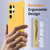 Samsung Galaxy S26 Ultra 5G Wave Texture MagSafe Magnetic Liquid Silicone Phone Case - Yellow