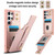Samsung Galaxy S26 Ultra 5G Wristband Vertical Flip Wallet Back Cover Phone Case with Long Lanyard - Rose Gold