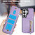 Samsung Galaxy S26 Ultra 5G Zipper Wallet Split MagSafe Leather Back Phone Case - Purple