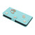 Samsung Galaxy S26 Ultra 5G ZS01 Double-Layer Heart Floral Vegan Leather Phone Case with Wrist Strap - Mint Green