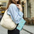 Samsung Galaxy S26 Ultra 5G ZS01 Double-Layer Heart Floral Vegan Leather Phone Case with Wrist Strap - Mint Green