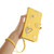 Samsung Galaxy S26 Ultra 5G ZS01 Double-Layer Heart Floral Vegan Leather Phone Case with Wrist Strap - Yellow