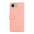 iPhone 16e / 17e ABEEL Color Block Magnetic RFID Leather Phone Case - Pink-Cyan