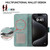 iPhone 16e / 17e ABEEL Frosted Magnetic RFID Leather Phone Case - Cyan