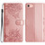 iPhone 16e / 17e Cherry Blossom Butterfly Skin Feel Embossed PU Phone Case - Rose Gold