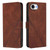 iPhone 16e / 17e Crossbody 3D Embossed Flip Leather Phone Case - Brown