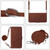 iPhone 16e / 17e Crossbody 3D Embossed Flip Leather Phone Case - Brown
