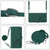 iPhone 16e / 17e Crossbody 3D Embossed Flip Leather Phone Case - Dark Green