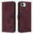 iPhone 16e / 17e Crossbody 3D Embossed Flip Leather Phone Case - Wine Red