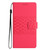 iPhone 16e / 17e Diamond Embossed Skin Feel Leather Phone Case - Red