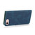 iPhone 16e / 17e Dual-color Stitching Leather Phone Case - Blue Green