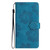 iPhone 16e / 17e Flower Embossing Pattern Leather Phone Case - Blue