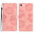 iPhone 16e / 17e Flower Embossing Pattern Leather Phone Case - Pink
