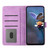 iPhone 16e / 17e Flower Embossing Pattern Leather Phone Case - Purple