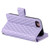 iPhone 16e / 17e Glitter Lattice Zipper Wallet Leather Phone Case - Purple