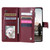 iPhone 16e / 17e Glitter Lattice Zipper Wallet Leather Phone Case - Wine Red