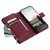 iPhone 16e / 17e Glitter Lattice Zipper Wallet Leather Phone Case - Wine Red