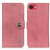 iPhone 16e / 17e KHAZNEH Cowhide Texture Horizontal Flip Leather Phone Case - Pink