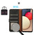 iPhone 16e / 17e KHAZNEH Litchi Texture Leather RFID Phone Case - Black