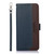 iPhone 16e / 17e KHAZNEH Litchi Texture Leather RFID Phone Case - Blue