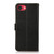 iPhone 16e / 17e KHAZNEH Side-Magnetic Litchi Genuine Leather RFID Case - Black