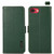 iPhone 16e / 17e KHAZNEH Side-Magnetic Litchi Genuine Leather RFID Case - Green