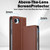 iPhone 16e / 17e LC.IMEEKE L1 Series Frosted Fine Texture PU Phone Case - Brown
