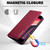 iPhone 16e / 17e LC.IMEEKE L1 Series Frosted Fine Texture PU Phone Case - Red