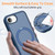 iPhone 16e / 17e Magnetic 360 Rotating Stand Airbag Shockproof Phone Case - Blue