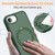 iPhone 16e / 17e Magnetic 360 Rotating Stand Airbag Shockproof Phone Case - Green