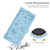 iPhone 16e / 17e Secret Garden Butterfly Pattern Leather Phone Case - Blue