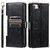 iPhone 16e / 17e Simple 6-Card Wallet Leather Phone Case - Black