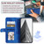 iPhone 16e / 17e Simple 6-Card Wallet Leather Phone Case - Blue